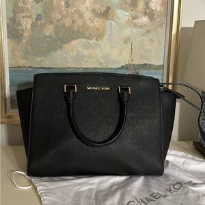 Michael Kors Black leather Satchel Bag